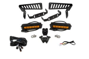 Jeep Wrangler LED Light Bar Kit - Diode Dynamics - SS6 Cowl - Amber - `18-`23